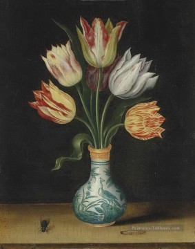 tulipes vase Tableau Peinture - tulipes dans un vase Wanli Ambrosius Bosschaert